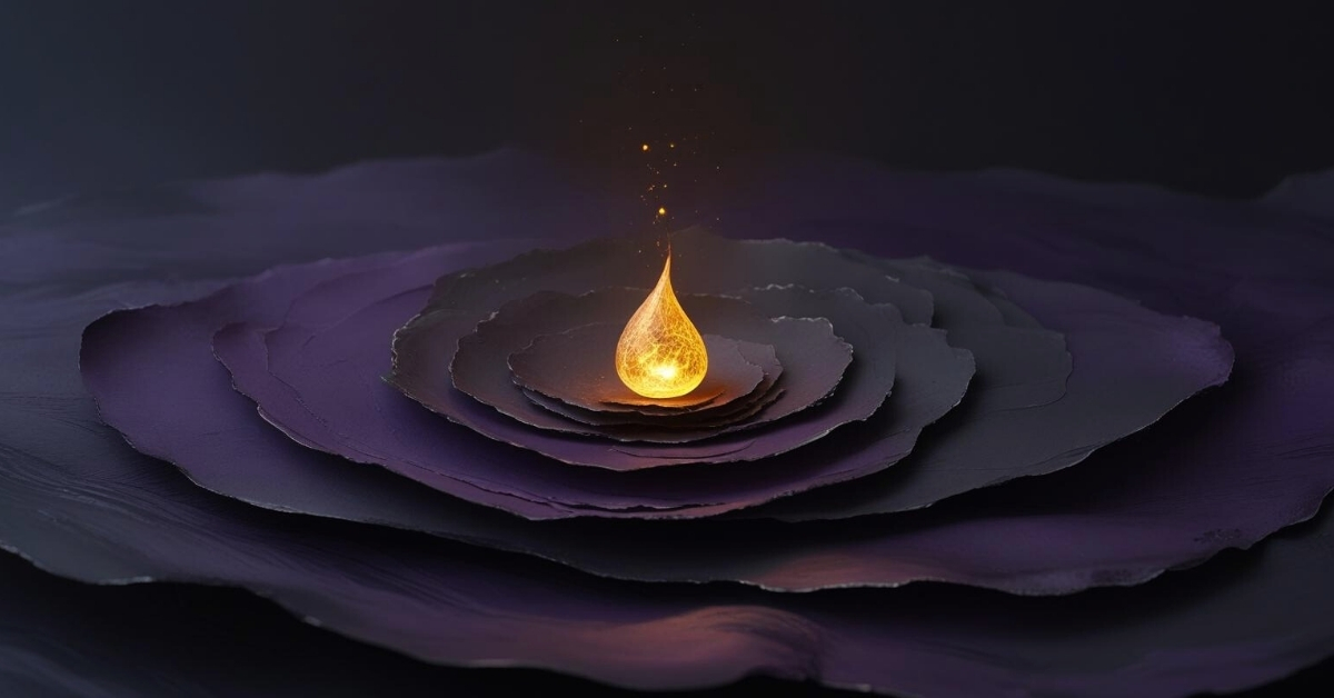 A burst of golden light rising from darkness, representing the ignition of awakening.