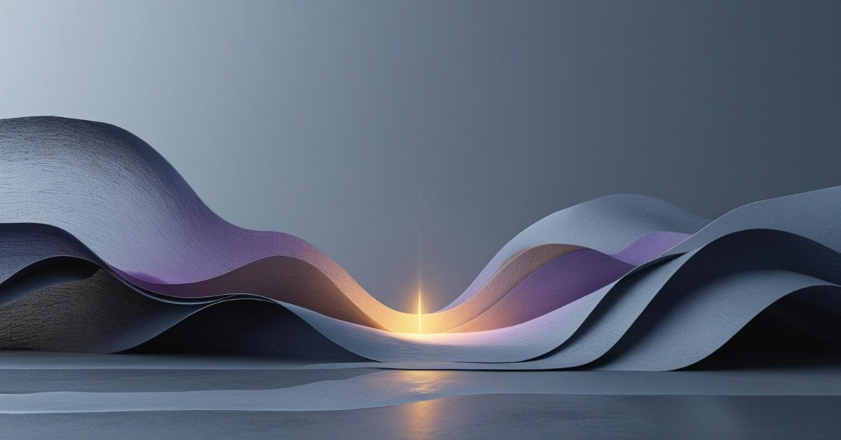 Abstract cityscape cracked open by light, symbolizing awakening through disruption