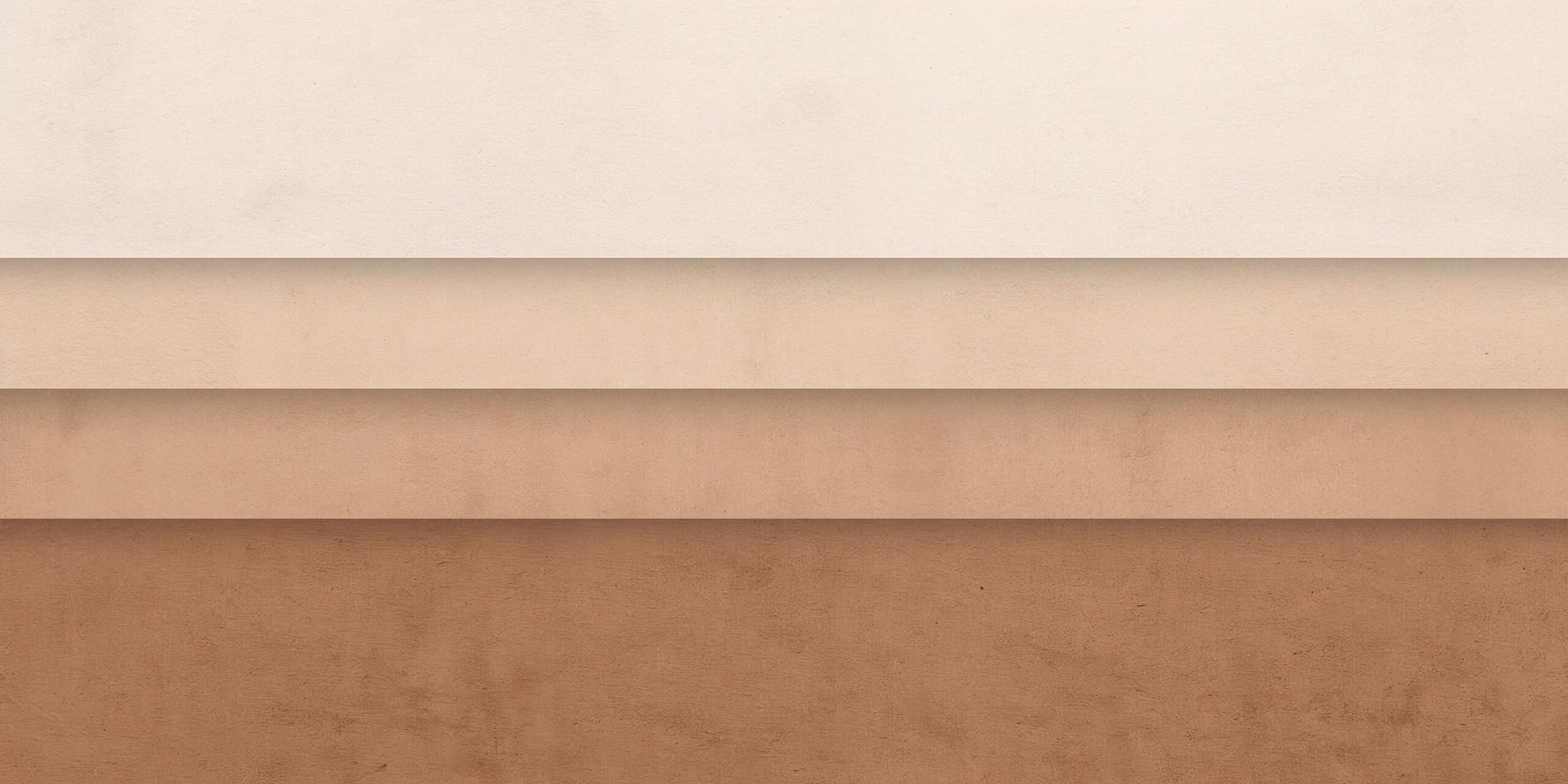 Layered neutral-toned bands transitioning from light to dark, representing depth and progression in human formation.