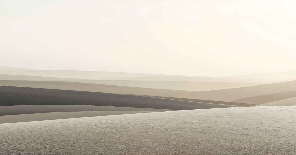 Abstract horizon image with layered open space and light, representing life moving beyond structure into reflection and creation.